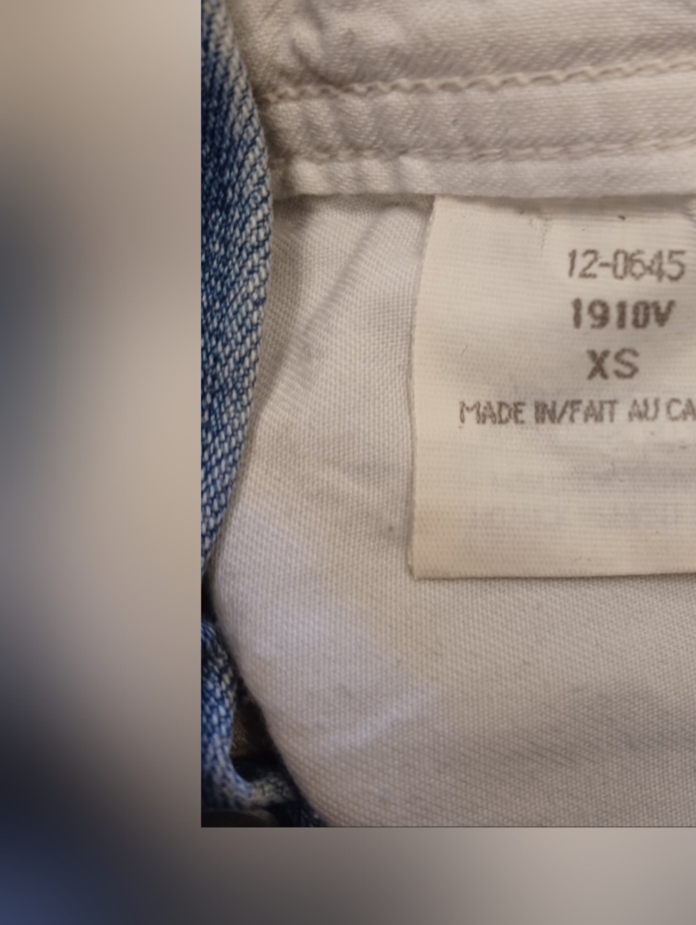 Ikeda EUC Denim Cargo Style Overalls Size Extra Small Canadian Made. - Picture 8 of 8